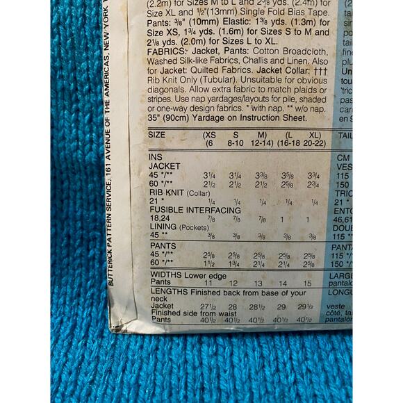 Butterick Sewing pattern 3132 track suit pattern uncut - Picture 6 of 8